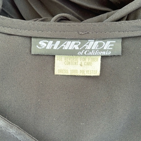 SHARADE Elegant Black Long Sleeve Dress SIZE 14 - Picture 4 of 5